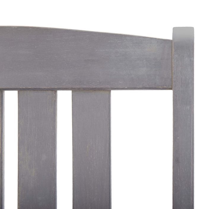 Mobilier à dîner d'extérieur 5 pcs Gris Bois d'acacia solide - Photo n°12