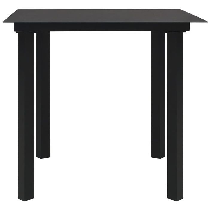 Mobilier à dîner d'extérieur 5 pcs Rotin PVC Noir 2 - Photo n°3