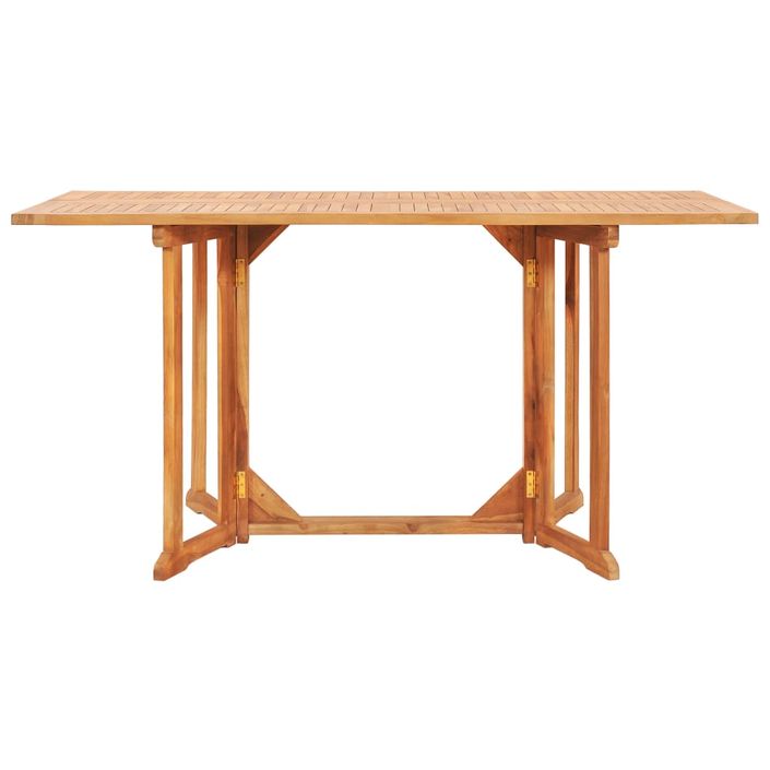 Mobilier à dîner d'extérieur pliable 7 pcs Bois solide de teck 9 - Photo n°3