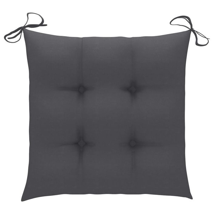 Mobilier à dîner d'extérieur pliable avec coussin 3 pcs Teck 45 - Photo n°11