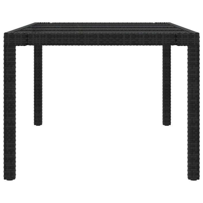 Mobilier à dîner de jardin 11 pcs coussins Résine tressée Noir - Photo n°9