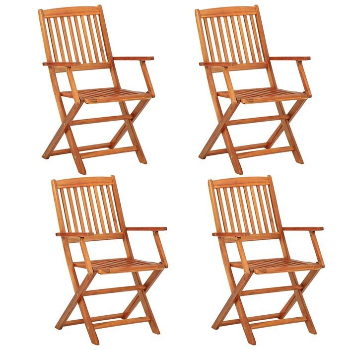 Mobilier à dîner de jardin 13 pcs Bois d'acacia massif 3 - Photo n°3