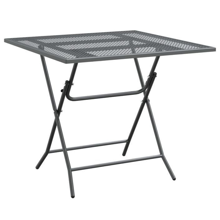 Mobilier à dîner de jardin 3 pcs Maille Métal Anthracite 2 - Photo n°4