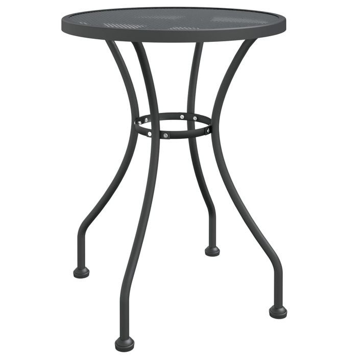 Mobilier à dîner de jardin 3 pcs Maille Métal Anthracite 3 - Photo n°4