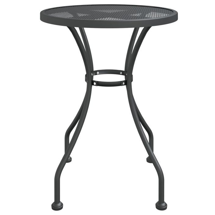 Mobilier à dîner de jardin 3 pcs Maille Métal Anthracite 3 - Photo n°5