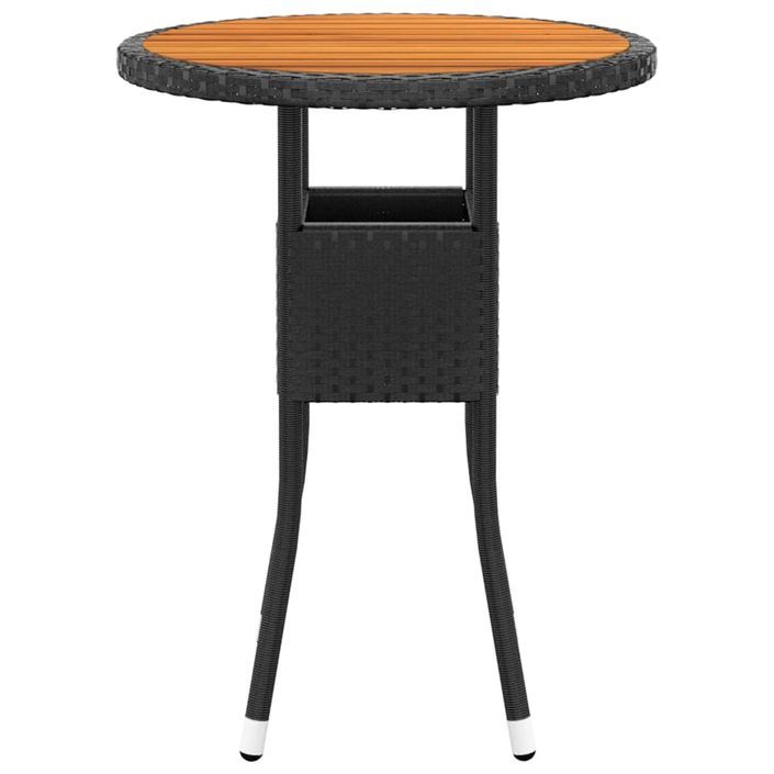 Mobilier à dîner de jardin 3 pcs Résine tressée Noir - Photo n°4