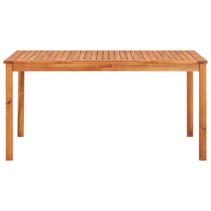 Mobilier à dîner de jardin 5 pcs avec coussins Acacia solide - Photo n°4