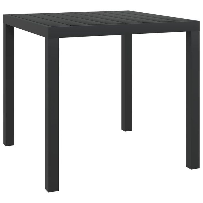 Mobilier à dîner de jardin et coussins 3pcs Résine tressée Noir - Photo n°10