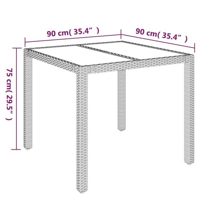 Mobilier à dîner de jardin et coussins 5pcs Noir Résine tressée - Photo n°11