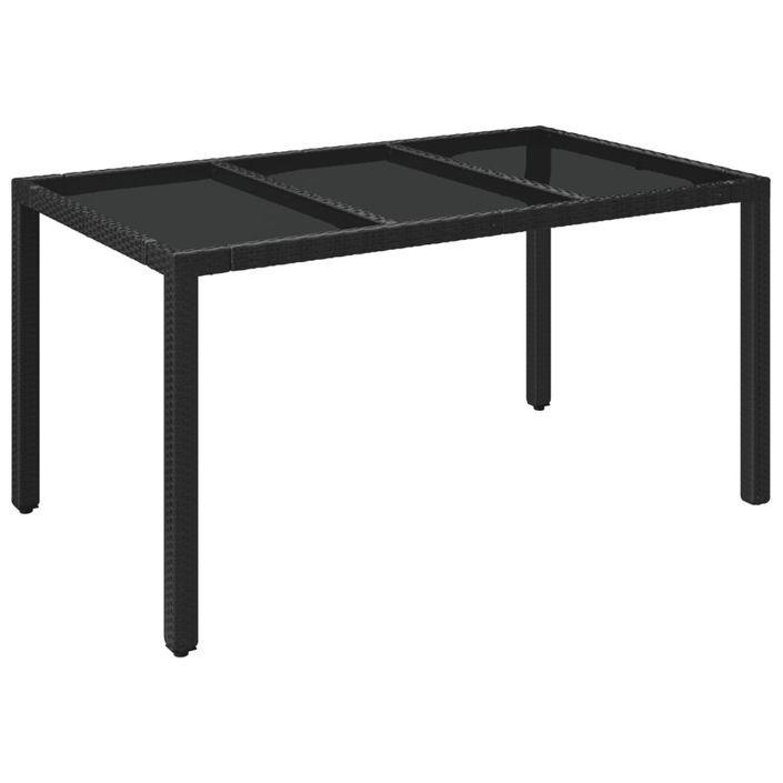 Mobilier à dîner de jardin et coussins 5pcs Noir Résine tressée - Photo n°7