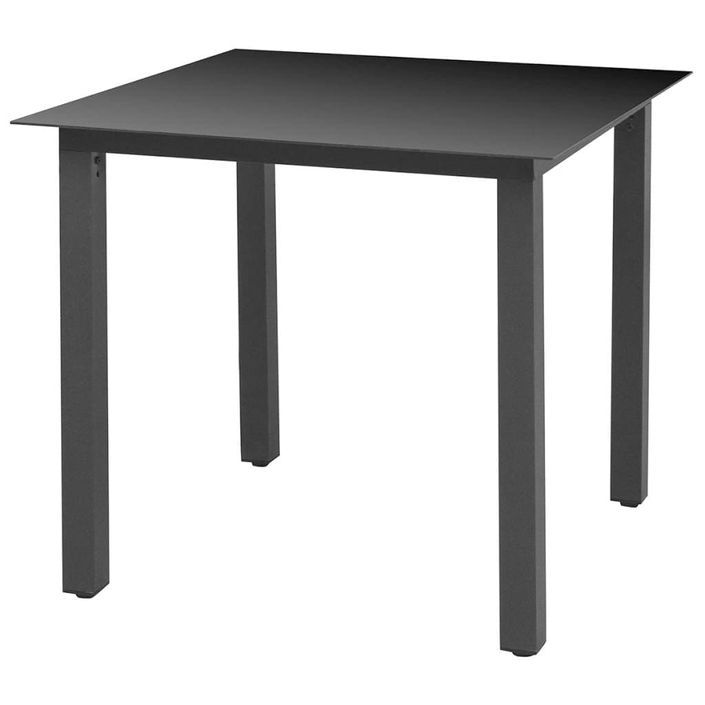 Mobilier à dîner de jardin et coussins 5pcs Résine tressée Noir 19 - Photo n°10