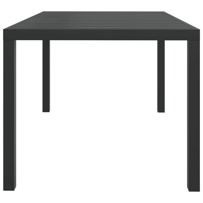 Mobilier à dîner de jardin et coussins 5pcs Résine tressée Noir - Photo n°11