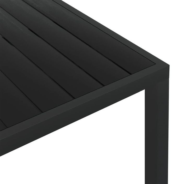 Mobilier à dîner de jardin et coussins 5pcs Résine tressée Noir - Photo n°12