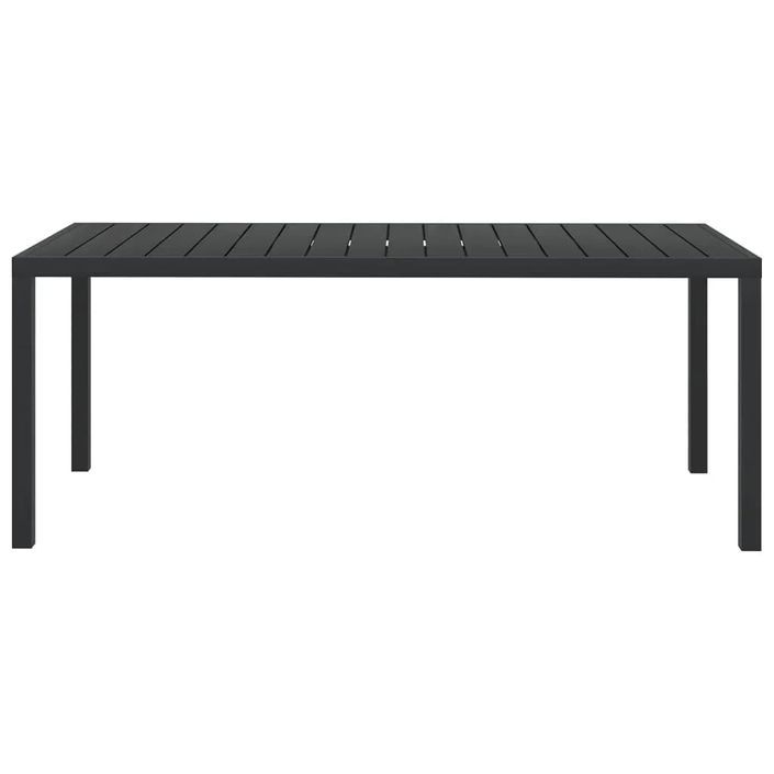 Mobilier à dîner de jardin et coussins 7pcs Résine tressée Noir - Photo n°11