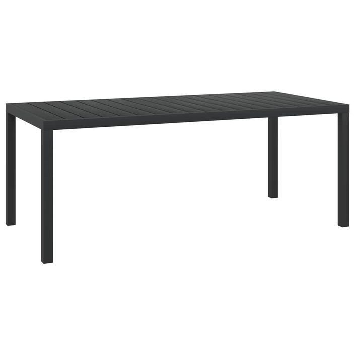 Mobilier à dîner de jardin et coussins 7pcs Résine tressée Noir - Photo n°10