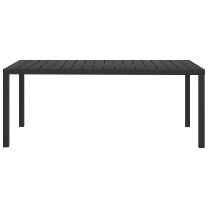 Mobilier à dîner de jardin et coussins 7pcs Résine tressée Noir - Photo n°11