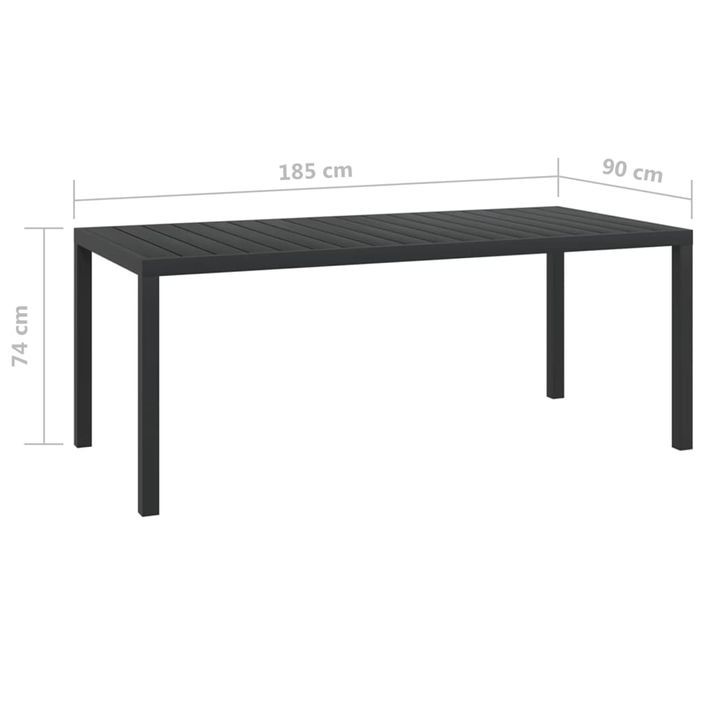 Mobilier à dîner de jardin et coussins 9pcs Résine tressée Gris - Photo n°12