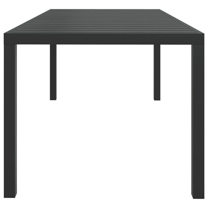 Mobilier à dîner de jardin et coussins 9pcs Résine tressée Noir - Photo n°12