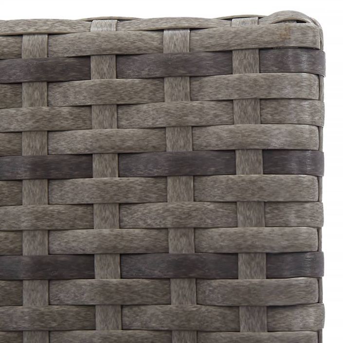 Mobilier à dîner extérieur 13pcs coussins Poly rotin Anthracite - Photo n°9