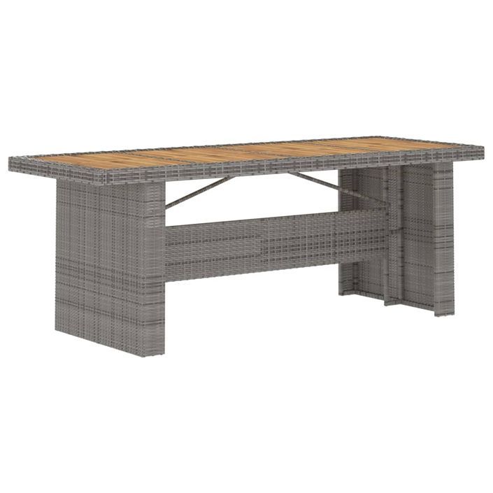 Mobilier à dîner jardin 9 pcs avec coussins Résine tressée Gris 2 - Photo n°8