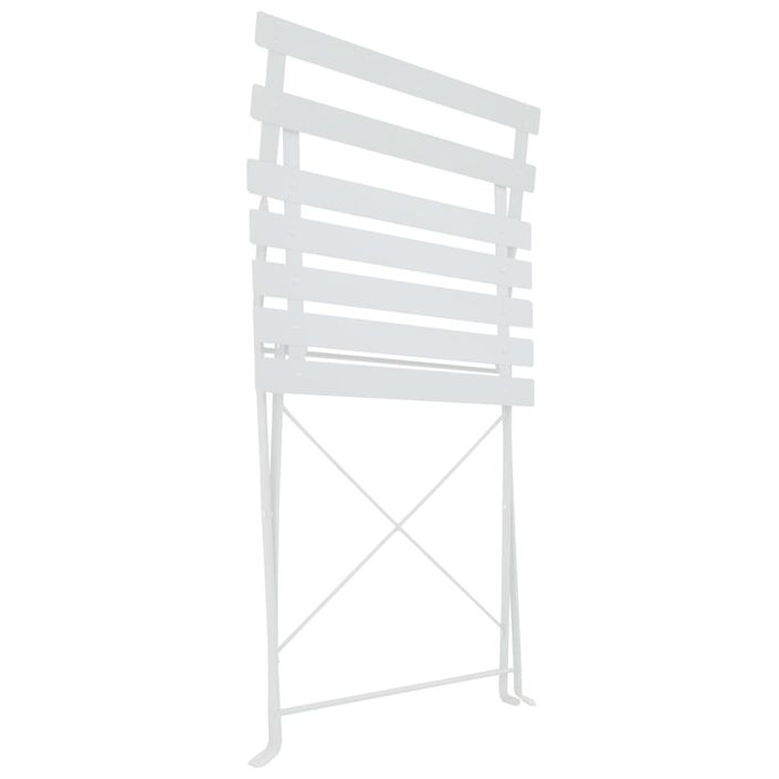 Mobilier de bistro 3 pcs Acier Blanc - Photo n°6