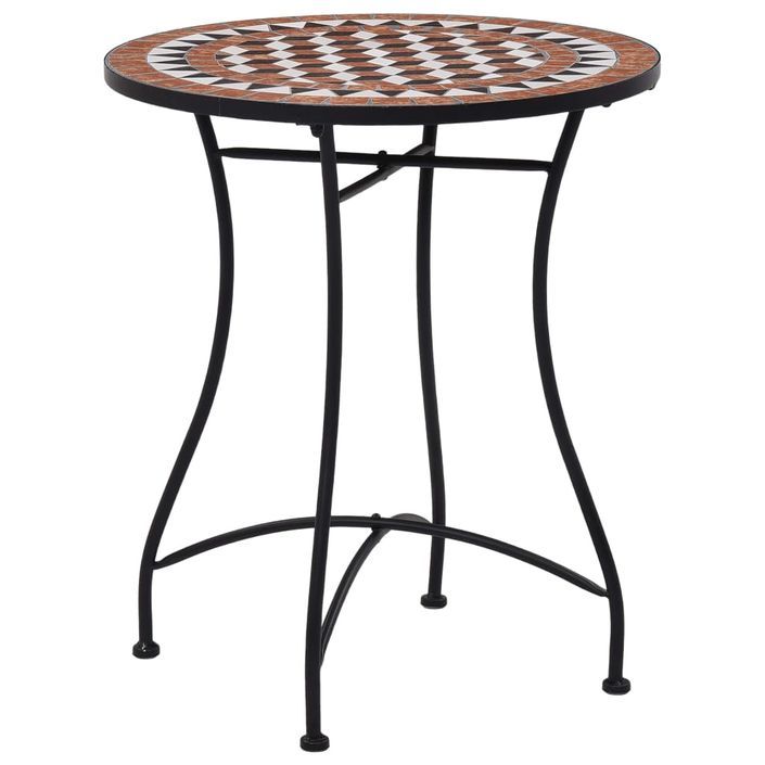 Mobilier de bistro 3 pcs mosaïque Carreau céramique Terre cuite 2 - Photo n°2