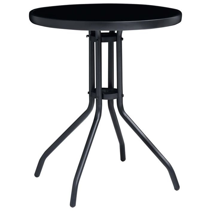 Mobilier de bistro 3 pcs Noir et anthracite - Photo n°2