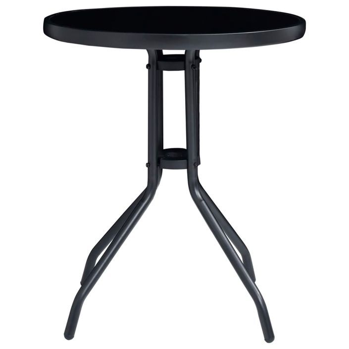 Mobilier de bistro 3 pcs Noir et anthracite - Photo n°3