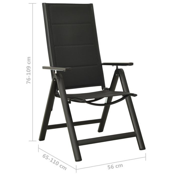 Mobilier de bistro 3 pcs Noir et anthracite - Photo n°9