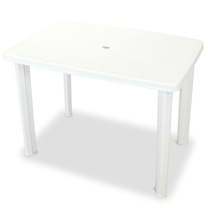 Mobilier de bistro 3 pcs Plastique Blanc 2 - Photo n°3