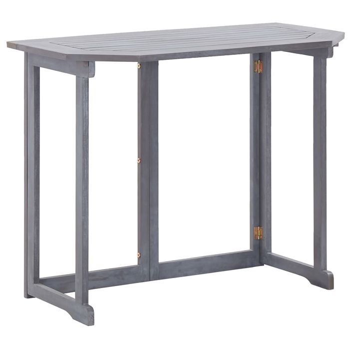 Mobilier de bistro 4 pcs Bois d'acacia solide Gris - Photo n°3