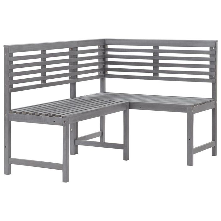 Mobilier de bistro 4 pcs Bois d'acacia solide Gris - Photo n°5