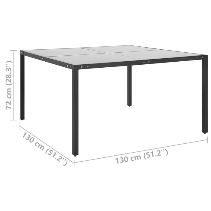 Mobilier de salle à manger d'extérieur 13 pc Acier 5 - Photo n°12