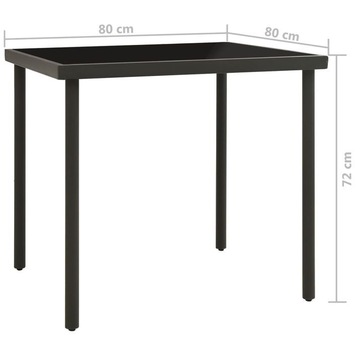 Mobilier de salle à manger d'extérieur 5 pcs Acier - Photo n°12