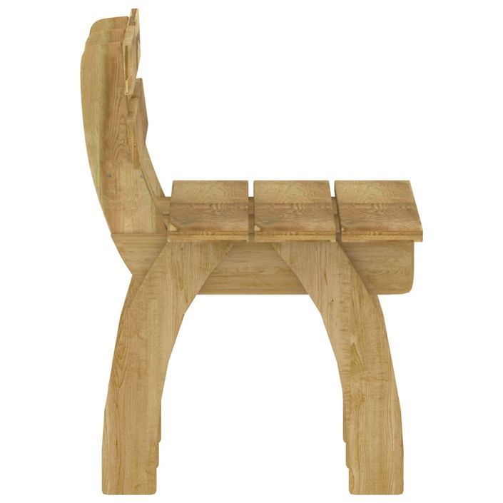 Mobilier de salle à manger de jardin 4 pcs Bois de pin imprégné - Photo n°9