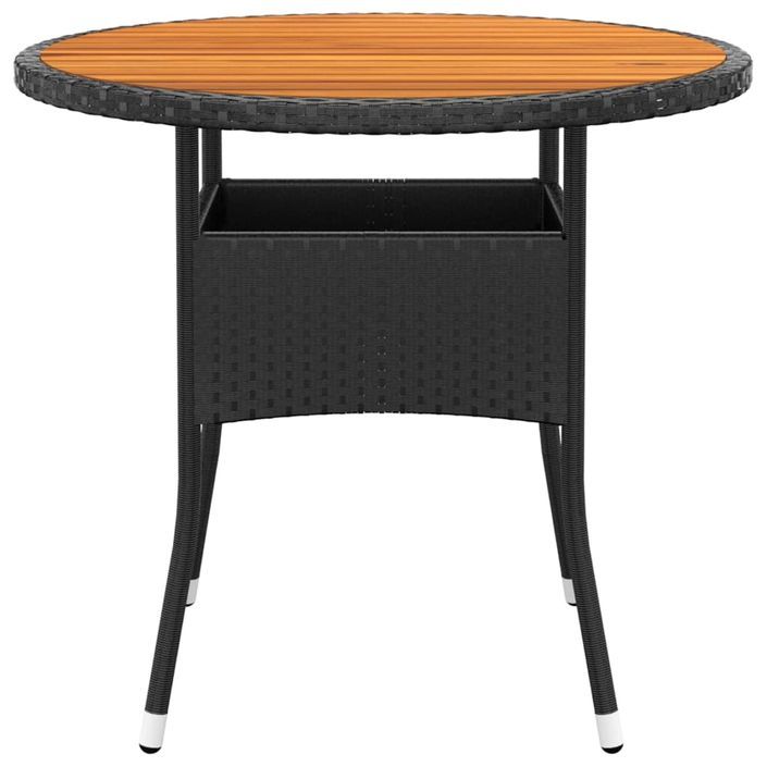 Mobilier de salle à manger de jardin 5 pcs Résine tressée Noir 2 - Photo n°6