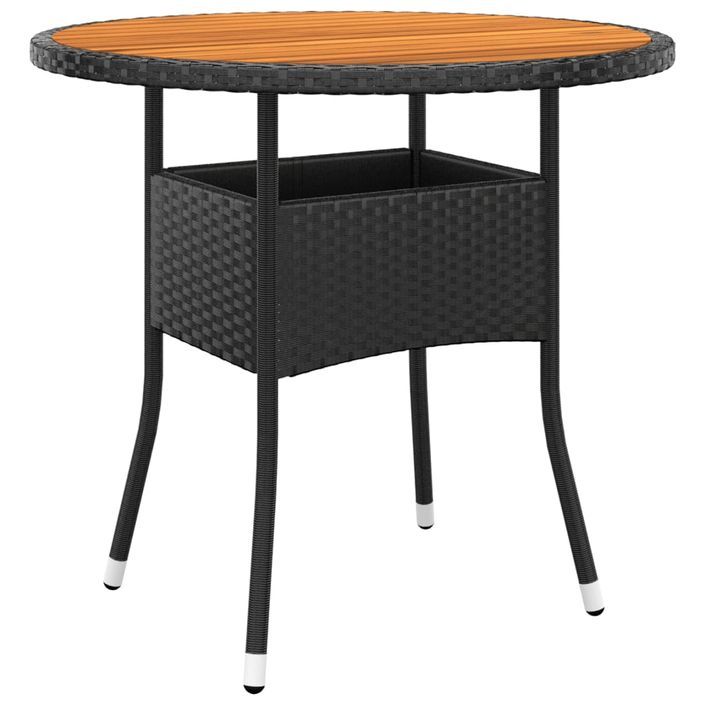 Mobilier de salle à manger de jardin 5 pcs Résine tressée Noir - Photo n°5