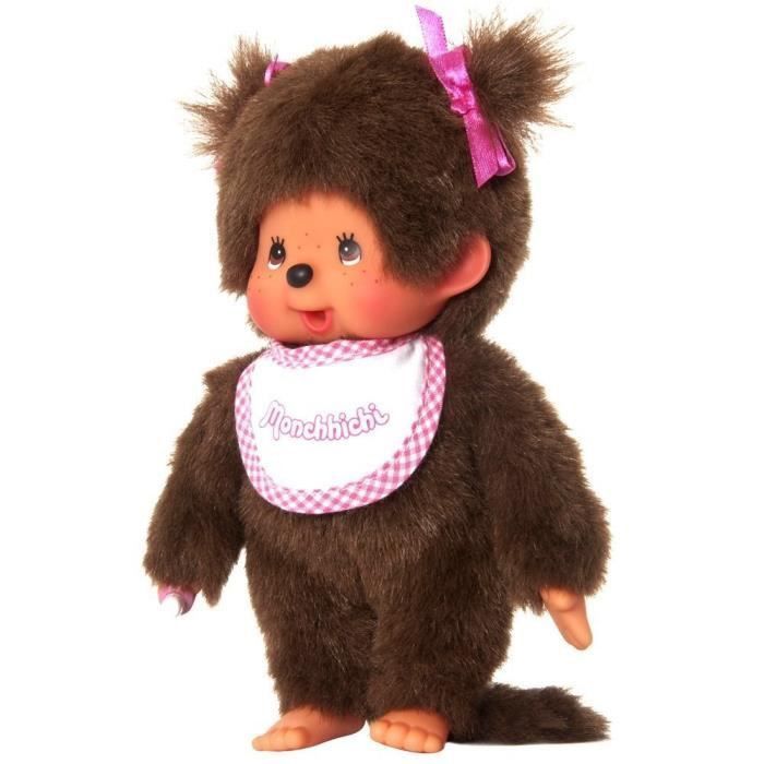 Monchhichi Bavoir Rose 20 cms - Photo n°1