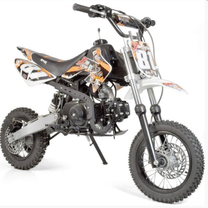 Moto cross 110cc 12/10 e-start automatique 4 temps orange - Photo n°1