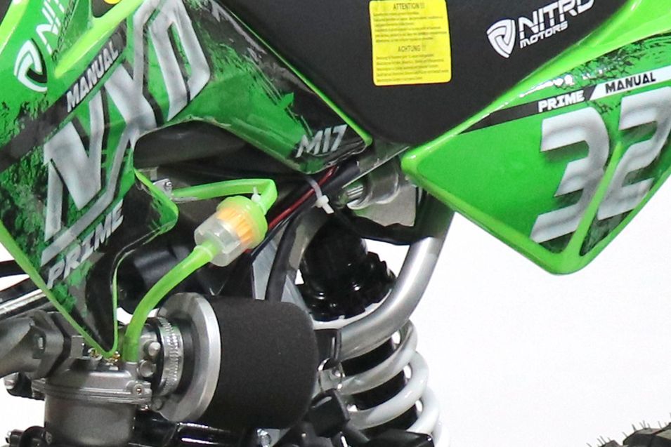 Moto cross 125cc 17/14 pouces manuel 4 vitesses Prime M7 vert - Photo n°12