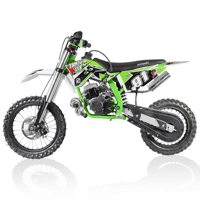 Moto cross 50cc Racing 14/12 3.5cv automatique Kick starter vert - Photo n°1