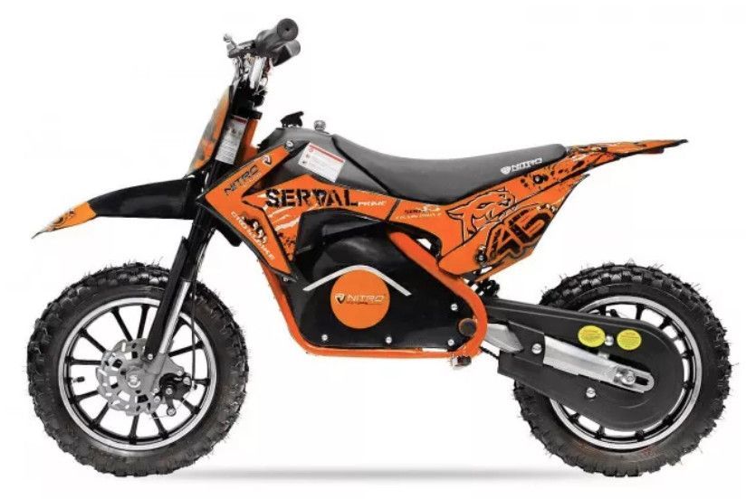 Moto cross électrique 1200W 48V lithium 12/10 Prime orange - Photo n°1