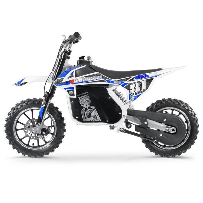 Moto cross électrique 500W MX noir et bleu - Photo n°2