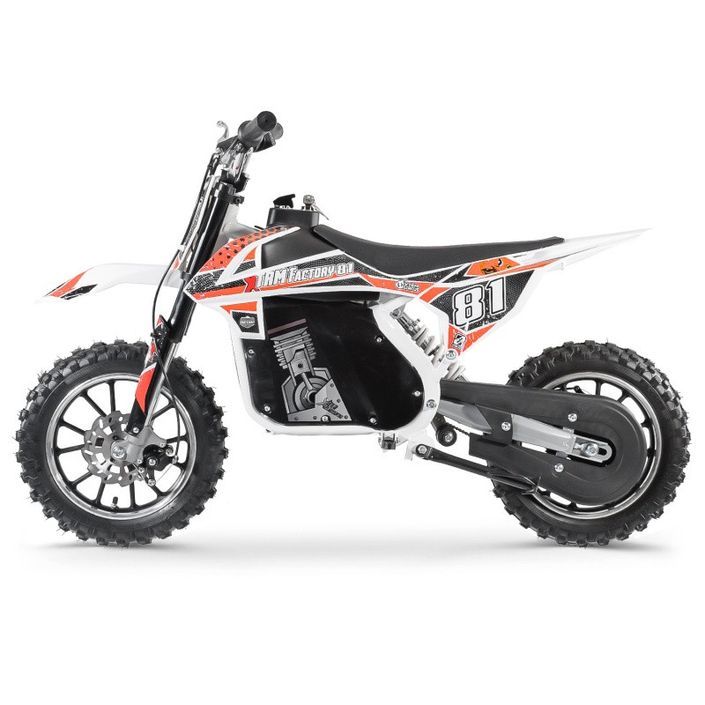 Moto cross électrique 500W MX noir et orange - Photo n°2