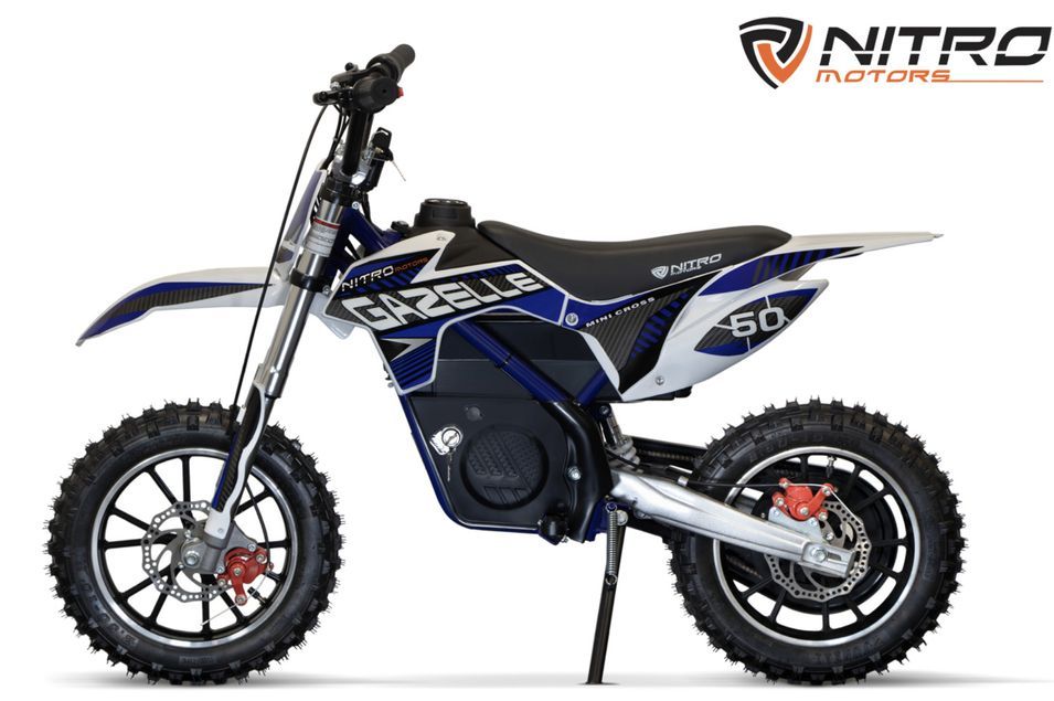 Moto cross électrique enfant Gazelle 550W Lithium bleu 10/10 pouces - Photo n°1