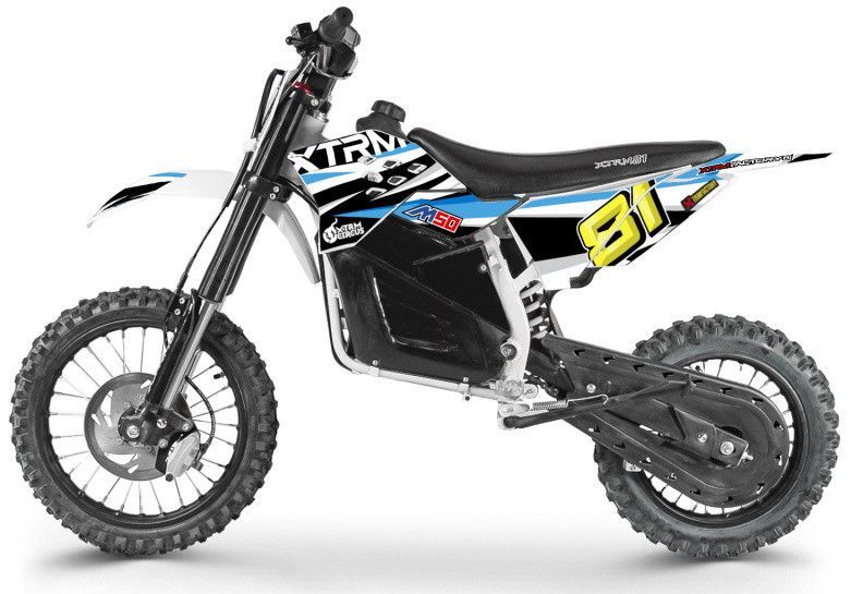 Moto cross enfant électrique 1200W Lithium 14/12 bleu - Photo n°1