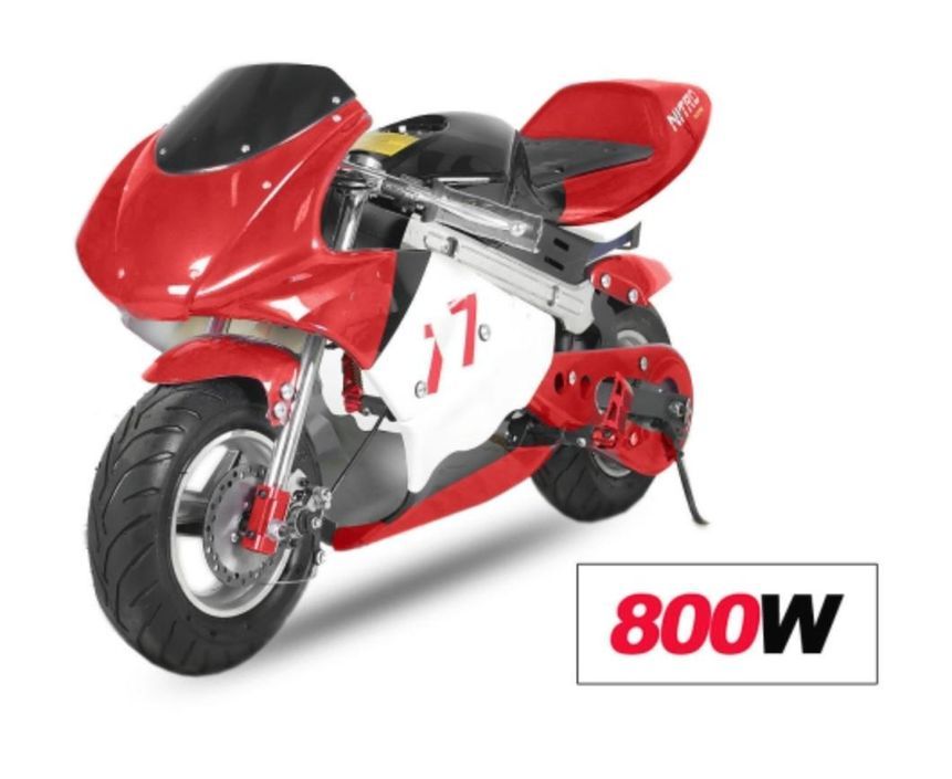 Moto de course électrique GP 800W Racing rouge - Photo n°1