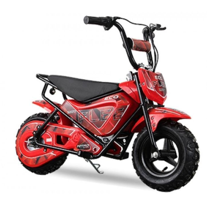 Moto électrique avec roues stabilisatrices Flee 300W 24V rouge - Photo n°1
