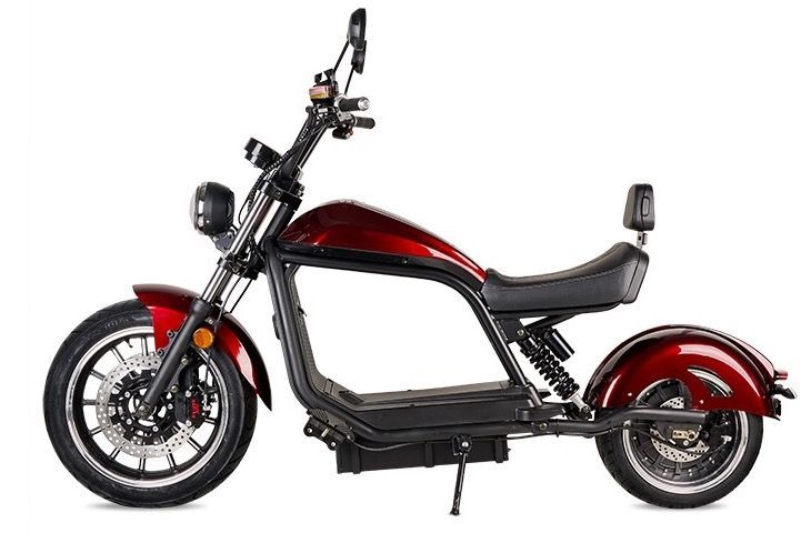 Moto électrique Harley rouge 3000W – 45 km/h - homologué route - Photo n°1
