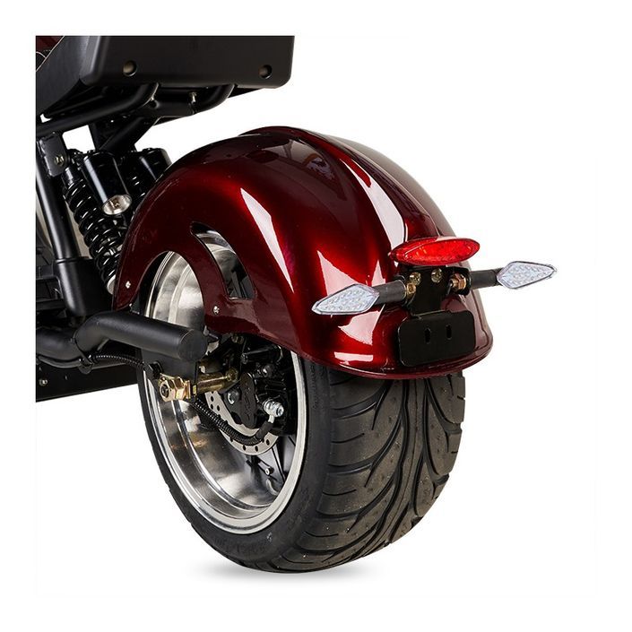 Moto électrique Harley rouge 3000W – 45 km/h - homologué route - Photo n°6